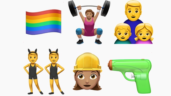 verschiedene Emojis aus iOS10