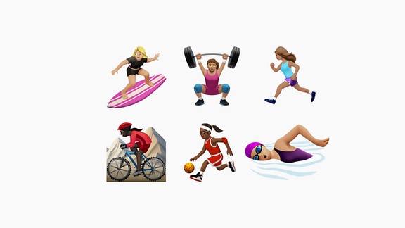Emojis verschiedener Sportarten aus iOS 10