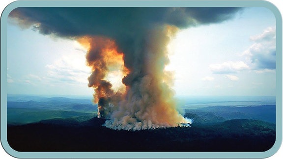 Rauchwolke über dem Amazonas