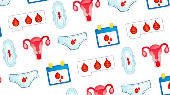 Die fünf vorgeschlagenen Emojis zum Thema Menstruation