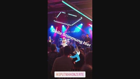 Ausschnitt einer Instagram Story beim SPUTNIK Konzert mit Alice Merton