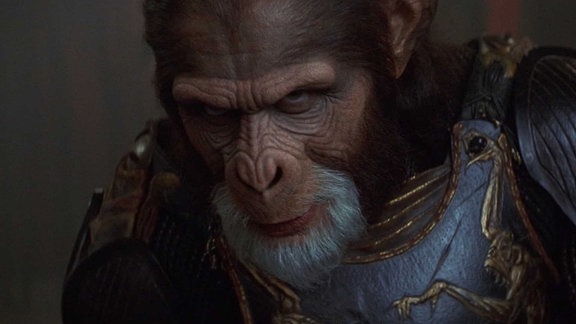 Darstellung eines Affen in "Planet der Affen" durch Tim Roth (2011)