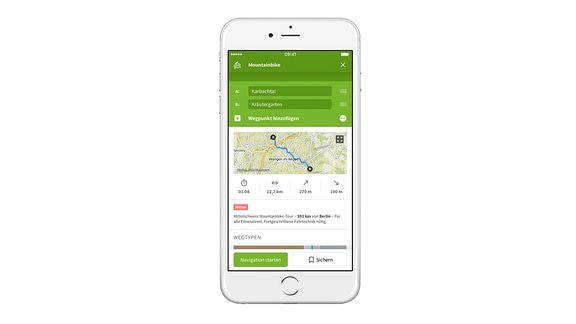 Routenplaner der komoot-App