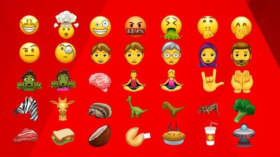 Emojis 2017, das sind nicht alle die kommen, aber einige davon.