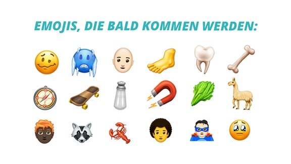  Auswahl von den demnächst neu erscheinenden Emojis