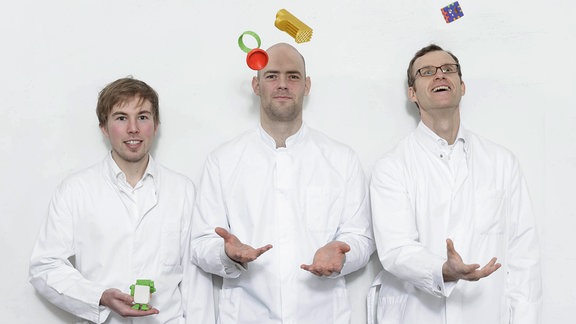 Das Gründertrio von Tinker Toy: Sebastian Friedrich (Dipl. Wirtschaftsingenieur), Sebastian Schröder (Dipl. Designer), Dr. Marko Jakob (MBA)